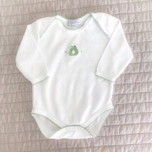 EUC Kissy Kissy Bodysuit w/Frog Applique’